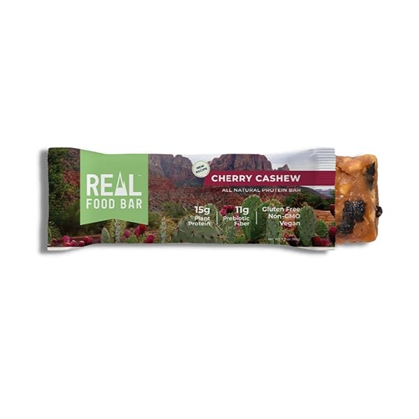 REAL FOOD BAR, BAR PROTEIN CHERRY CASHEW, 2.12 OUNCE