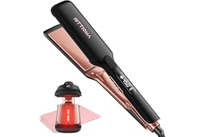 HITTIONA Flat Iron Hair Straightener – 1.75” Ceramic Infrared Ionic Flat Iron with 5s Fast Heat-Up, Vibration Technology, LCD Temp Control, Dual Voltage, Anti-Frizz Styling for All Hair Types