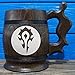Horde Mug. World Of Warcraft Engraved Beer Mug Gift. WOW Wooden Mug. Tankard. Personalized Groomsmen. Beer Stein. Personal Gift for Men, Gift for Him