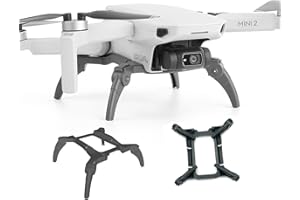 Wtohoby Foldable Landing Gear for DJI Mini 2 SE/Mini 2 /Mini 4K/Mavic Mini/SE Drone Light Weight Quick Release Extended Heighten Leg Kit Bottom Sensor Protector Camera Quadcopter Accessories (Grey)