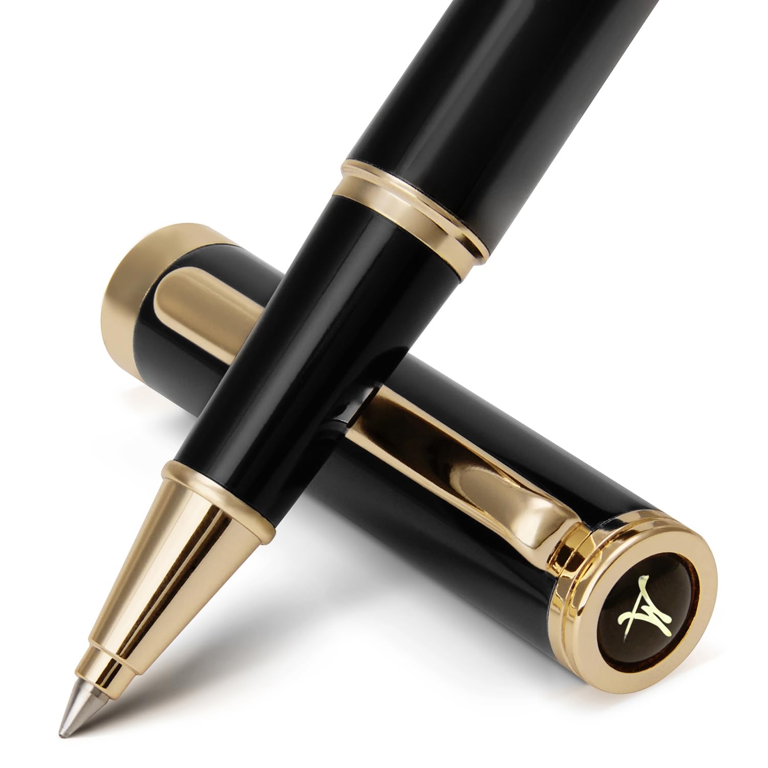 Luxury Rollerball Pen,24K Gold Trim,Noble and Elegant Designs,Schneider Ink Refill, Best Roller Ball Pen Gift Set for Men & Women, Professional, Executive Office, Nice Pens