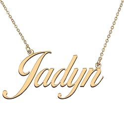 HUAN XUN Customized Custom Simple Any Name Necklace