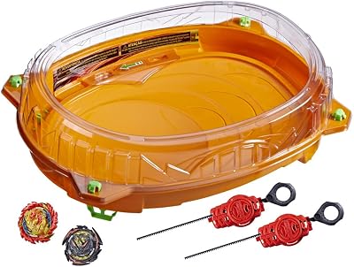 Beyblade Burst QuadDrive Set de Combat Cosmic Vector, arène Beystadium, 2 toupies et 2 lanceurs, à partir de 8 Ans Multicolore