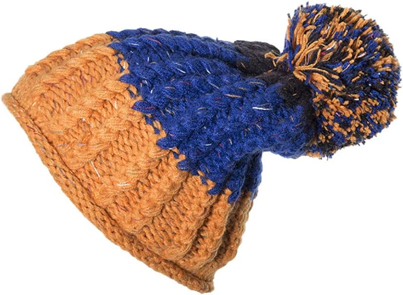 womens blue bobble hat