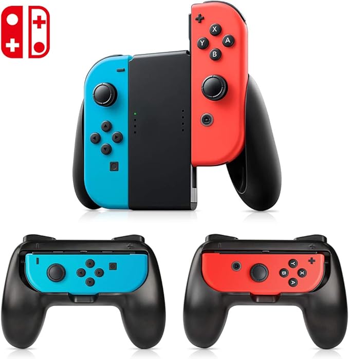 Nintendo Switch JoyCon Grips, Timoom 3 Psc Nintendo Switch Coque de Protection