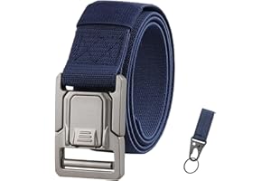 RUILAIBO Tactical Belt, Military Stretch Nylon Work EDC Holster Belt 1.5’’ with Quick Release Heavy Duty Buckle