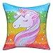 ICOSY Unicorn Sequin Pillow Cover, Mermaid Toy Pillow Case Unicorn Throw Pillow Cover Decorative Cushion Cover Reversible Sequin Pillowcases Home Decor 16