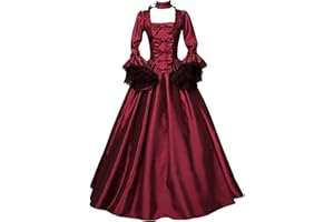 YSLMNOR Halloween Renissance Dresses Women's Dress Plus Size Medieval Ball Gowns Halloween Costumes for Women Victorian Dress