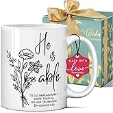 Koouyiedy Christian Birthday Mug Gifts for Women, Catholic Inspirational Baptism Encouraging Christmas Gift for Sisters in Christ Mom Ladies Friends Sister, Women of Bibal Cup