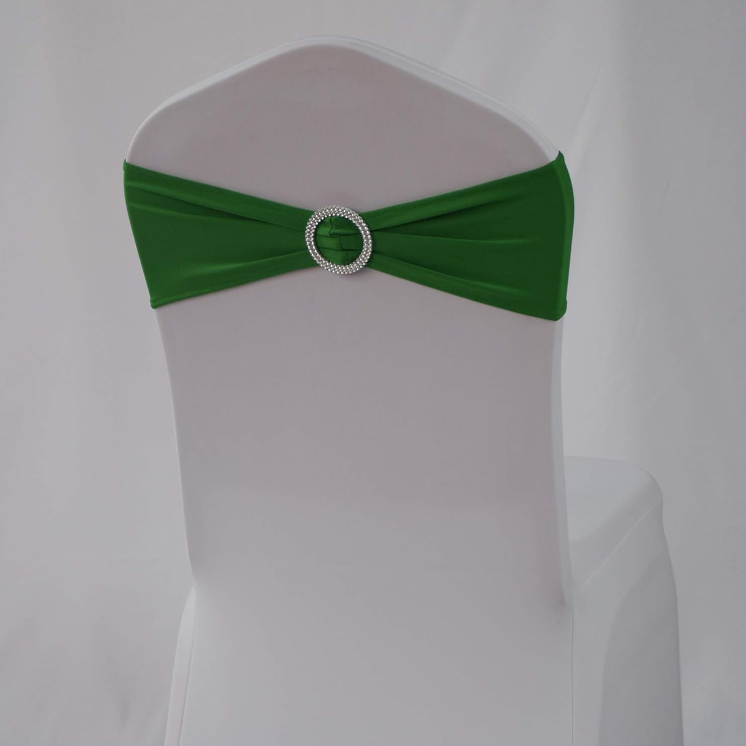 Gelozed 10 PCS Spandex Stretch Chair Sashes Bows for Wedding Reception- Universal Elastic Chair Cover Bands with Buckle Slider for Banquet Party Event Decorations Fresh Green Sashes (Fresh Green, 10): Kitchen & Dining