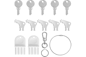 IDEASURE Paper Towel Dispenser Keys Set, E114 50504 Toilet Paper Dispenser Keys Universal Replacement Keys for Toilet Tissue & Soap Dispensers Compatible with Georgia Pacific, Waffle and More, 12 Pack