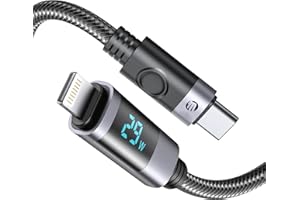 ORICO USB-C to Lightning Cable, 29W PD Syncing Cord LED Display Fast Charging, High Speed Data Transfer Cord Compatible with 