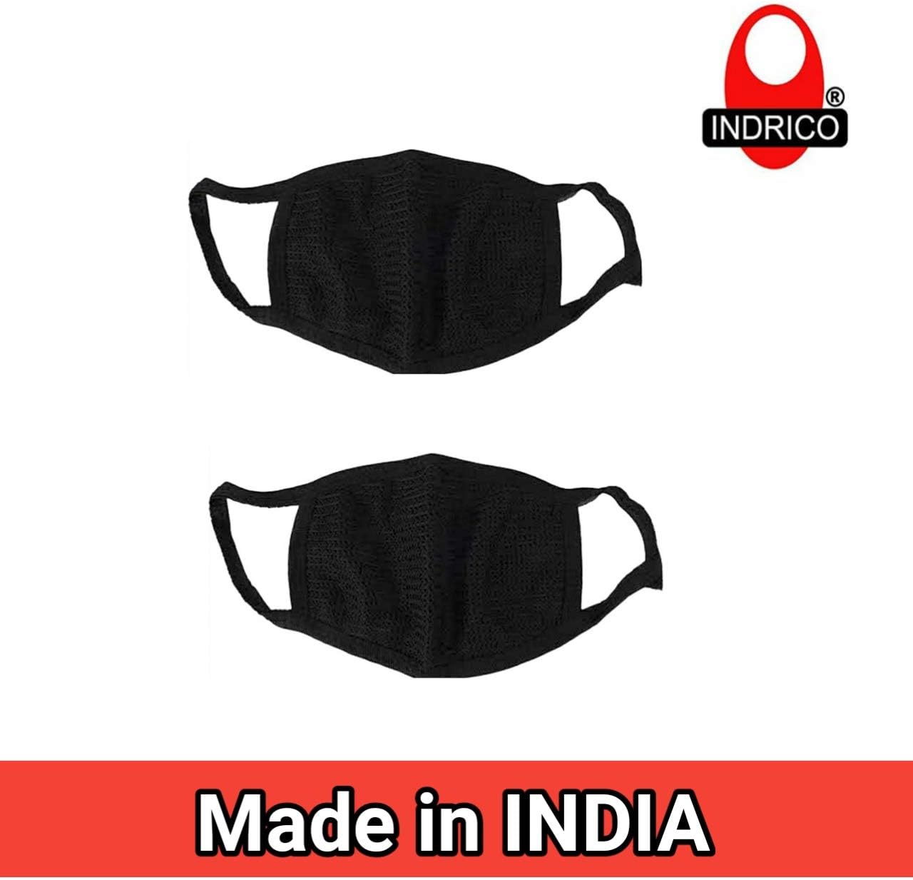 INDRICO® Face Mask For Pollution For Adults & Kids,Cotton Anti Pollution Mask For Children (Colour may Vary) (Pack of 2)