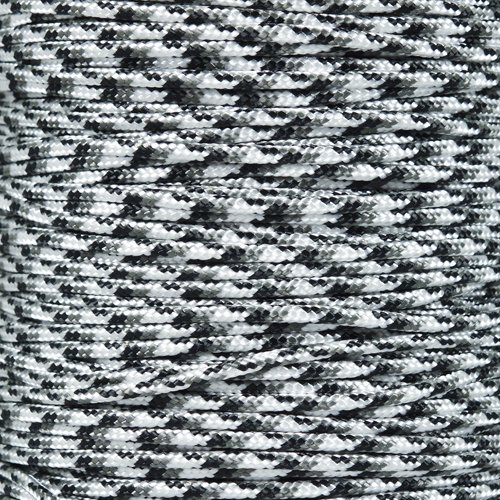 PARACORD PLANET 10, 25, 50, and 100 Foot Hanks of 425 Paracord (3mm) - Made of 100% Nylon for Tactical, Crafting, Survival, General Use, and Much More (Urban Camo, 100 Feet)