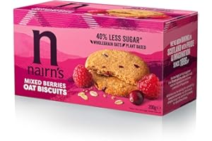 Nairn's Oat Biscuits, Mixed Berries, 7.1-Ounce Boxes (Pack of 6)
