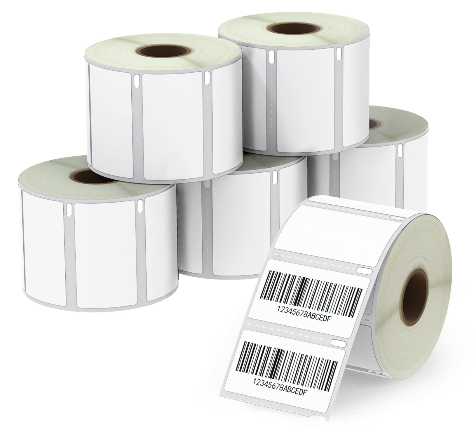 BETCKEY - 6 Rolls 11354 Self-Adhesive Labels Compatible with DYMO S0722540, 57mm x 32mm, 6000 Multi-Purpose Labels Compatible with DYMO LabelWriter 450, 4XL, NOT Fit 550 or 5XL
