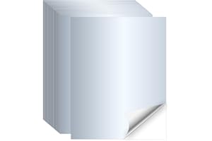 YEGAWEN Silver Printable Sticker Paper, 20 Sheets Printable Silver Sticker Paper, Laser/Inkjet Printing-Letter Size (8.5" x 11")