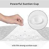 XIYUNTE Corner Shower Mat 54x54cm Non Slip Anti Mould White view 3