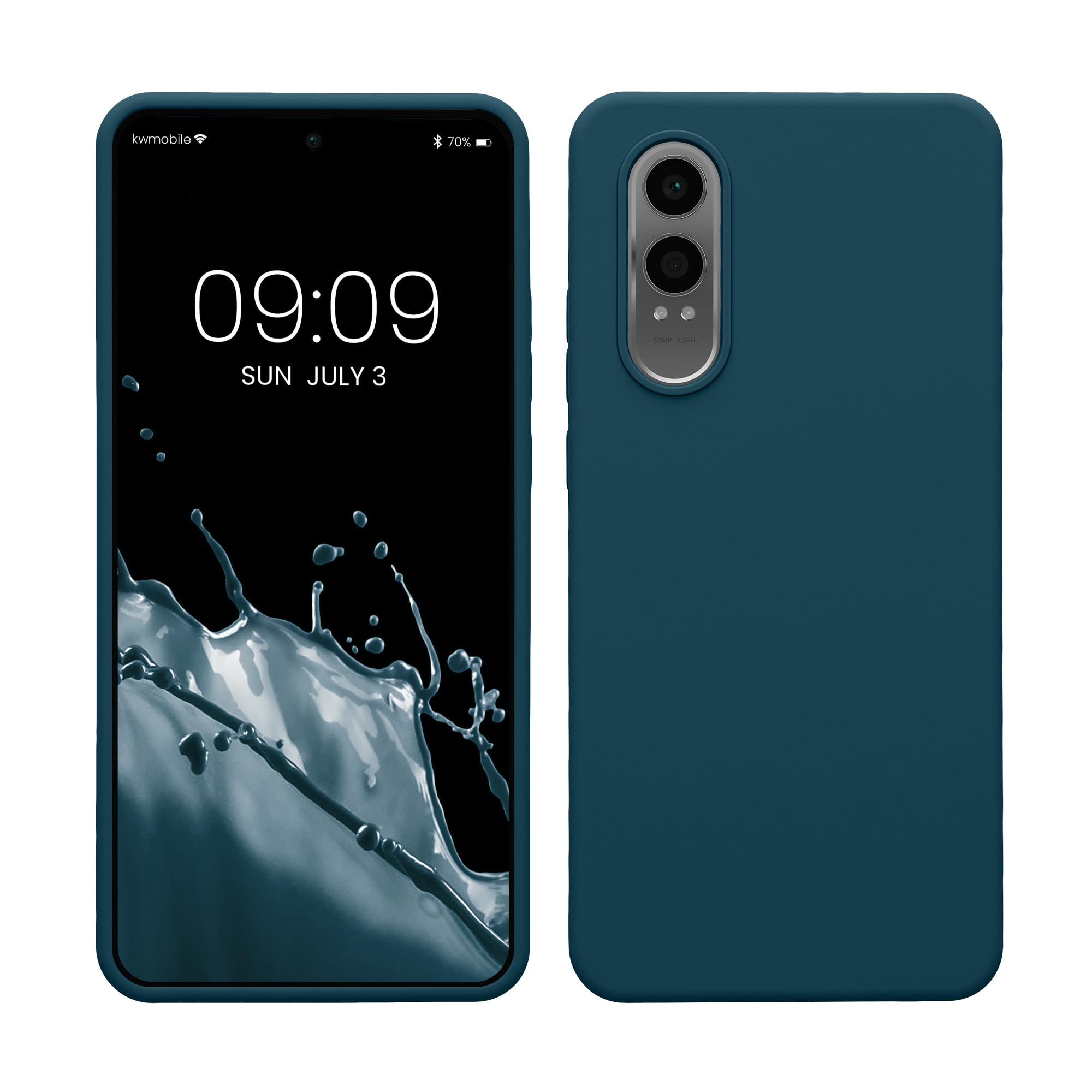kwmobile Case for OnePlus Nord CE 4 Lite 5G Case - Soft Cover - Shockproof Silicone - Wireless Charging Teal Matte