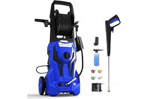 Electric Pressure Washer - 5000PSImax 3.2GPM ZHUOLIN Power Washer for Cars Washing with 25FT Pressure Hose, Blue