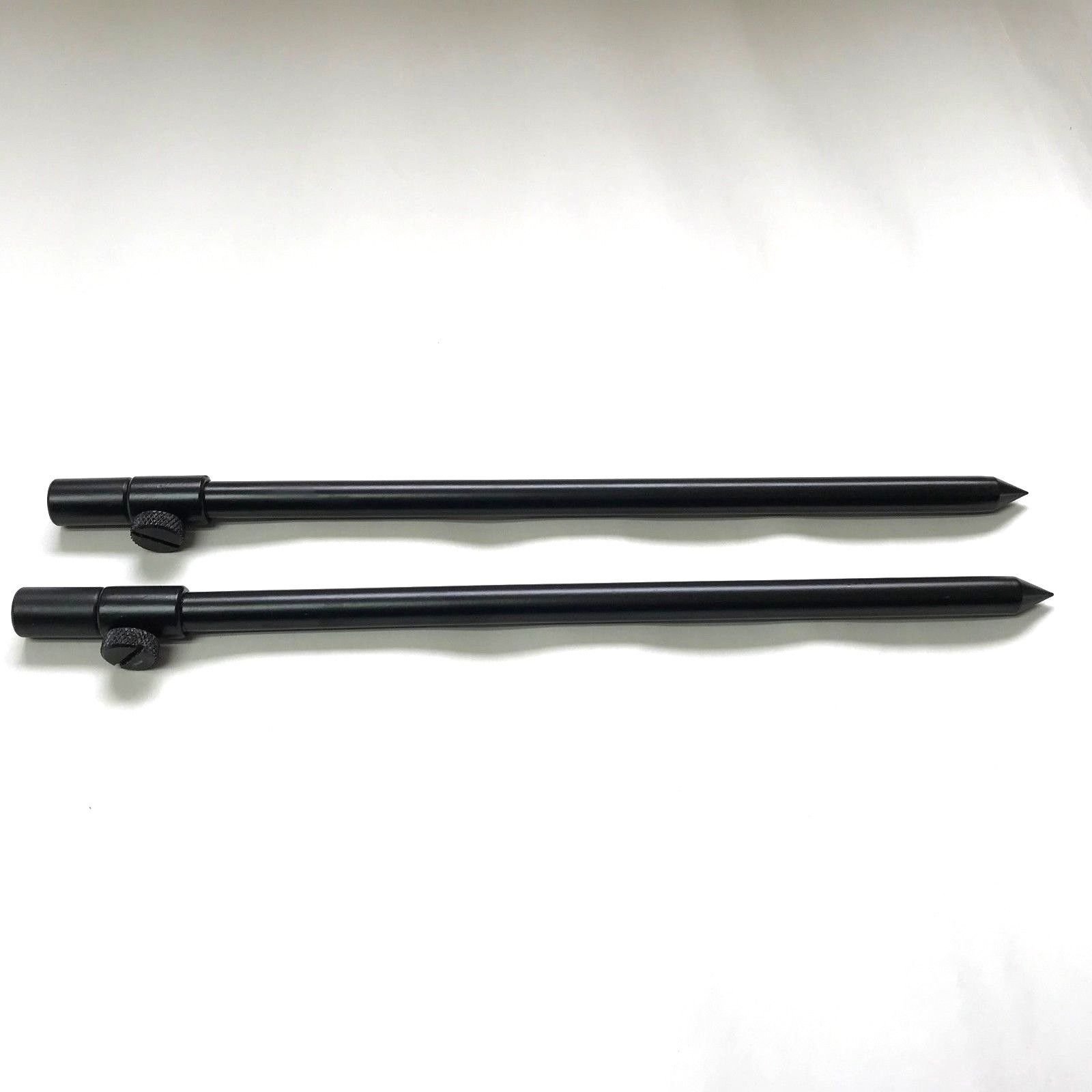 2 x 30-50cm Black Carp Coarse Aluminium BankSticks Bank Sticks Fishing Lidsters