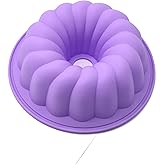 X-Haibei 8 Inch Fancy Round Donut Gelatin Jello Cake Chocolate Baking Silicone Mold