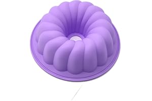 X-Haibei 8 Inch Fancy Round Donut Gelatin Jello Cake Chocolate Baking Silicone Mold