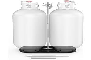 RV Dual Propane Tank Mounting Rack for 20 lbs and 30 lbs Tanks with Different Rods and Locking, Non-Slip, Rust-Resistant for 