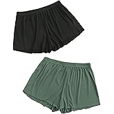 Floerns Women's Plus Size Solid Pajama Shorts 2 Pack Soft Lounge Sleep Shorts