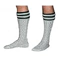 Dirndl Trachten Haus Long Embroidered German Lederhosen Cotton Socks Cream/Green