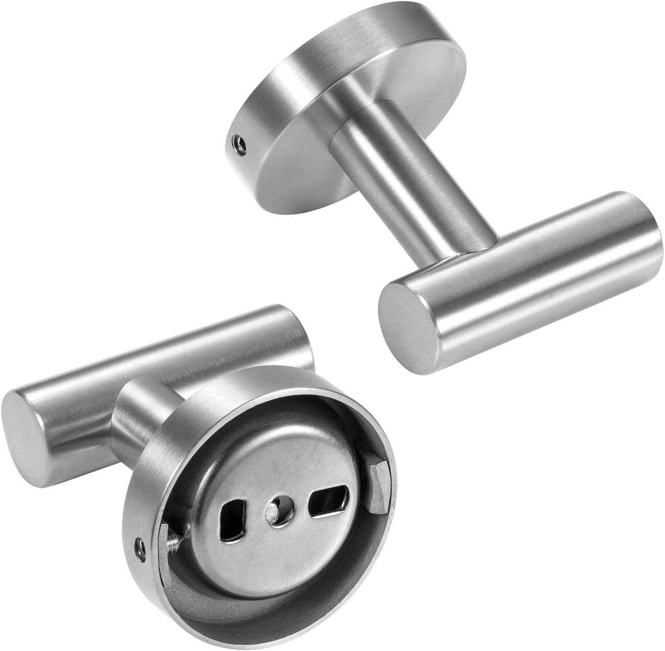 YGIVO 2 Pack Towel Hooks, Brushed Nickel SUS304 Stainless Steel Coat Robe Clothes Hook Modern Wall Hook Holder for Bathroom Kitchen Garage Hotel Wall Mounted (Brushed Nickel): Home & Kitchen