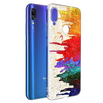 Yoedge Xiaomi Redmi Note 7 Hülle, TPU Silikon Transparent Schutzhülle Handyhülle mit Muster Motiv Case Ultradünn Stoßfest 360