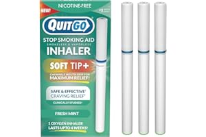 QuitGo Soft-Tip Smokeless Vapor-Less Inhaler | 100% Natural, Nicotine-Free Inhaler for Oral Support Habit Replacement When Yo