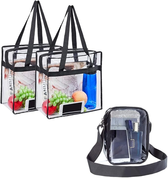 Stadium Approved Clear Tote Bag, Sturdy PVC Construction