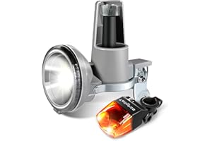 SYSAI No Battery Bicycle Head and Rear Light Set, Magnetic Electric Generation, High Brightness