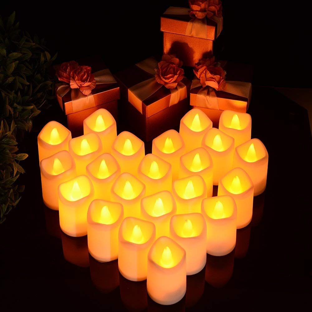 Litake LED Fake Candles 24 Pack, Battery Operated LED