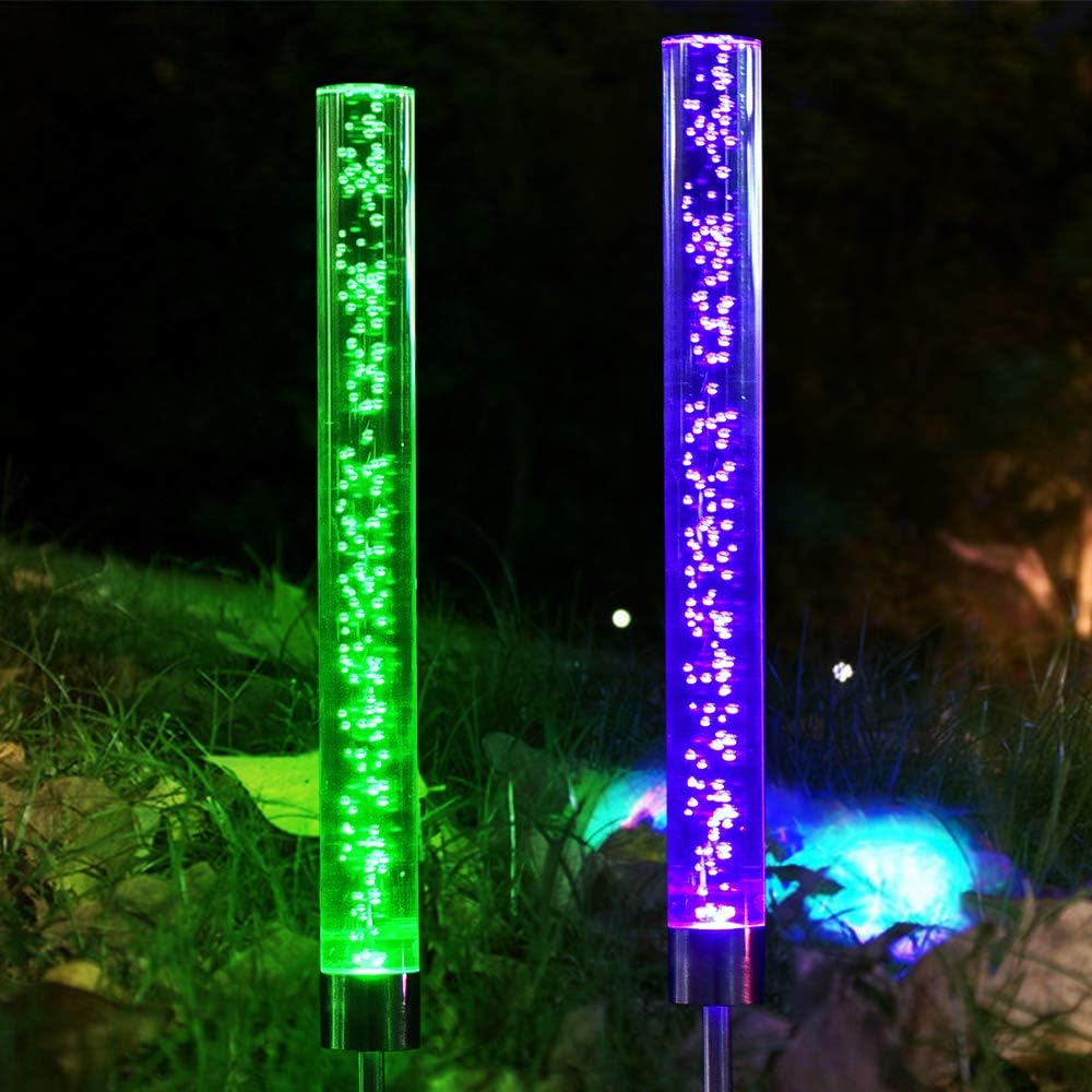 Best 2Pcs Garden Solar Color Lights Outdoor Acrylic