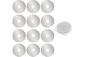 12 pcs 45mm Rotary Cutter Blades,Replacement Rotary Blade for Arts Crafts Quilting Scrapbooking Sewing Fabric Cutting,Arts & Crafts Farbric Paper Cutting Tool by XEKIGU
