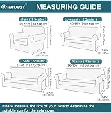 Granbest 4 Seater High Stretch Sofa Cover Beige Spandex Non Slip view 6