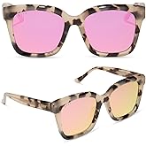DIFF Meredith | Designer Oversized Square Sunglasses for Women | UV400 Mirrored Lens