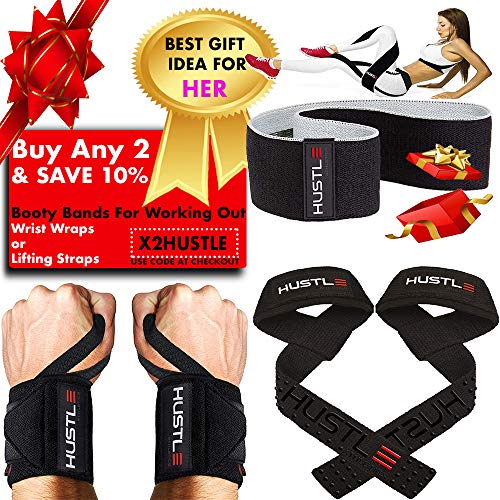 Hustle Athletics Wrist Wraps Weightlifting Best Support for Gym
