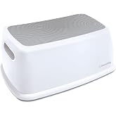 Dreambaby Toddler &amp; Me Step Stool Potty Seat Training Aid with Anti-Slip Sure-Grip Steps, Holds up to 320 lbs for Kids &amp; Adults, Grey