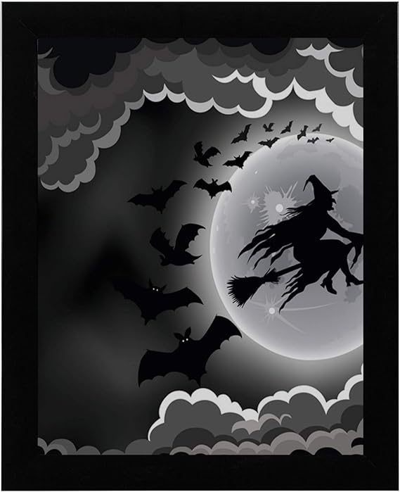 ZXWXNLA Wall Art Decor Scary Halloween Witch