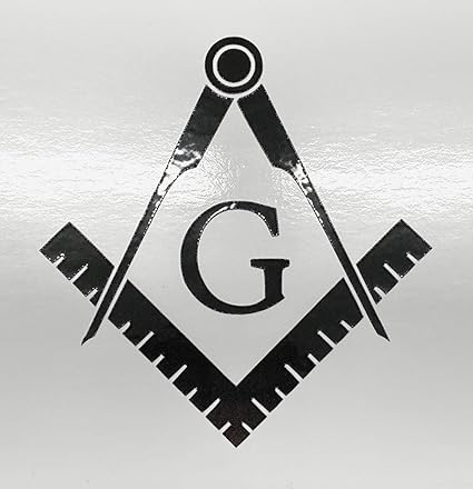 Amazon Co Jp フリーメイソンシリーズ フリーメイソンコンパス 正方形デカールステッカー ブラック反射 2パック 3インチ X 3インチ ビニールデカール ホーム キッチン
