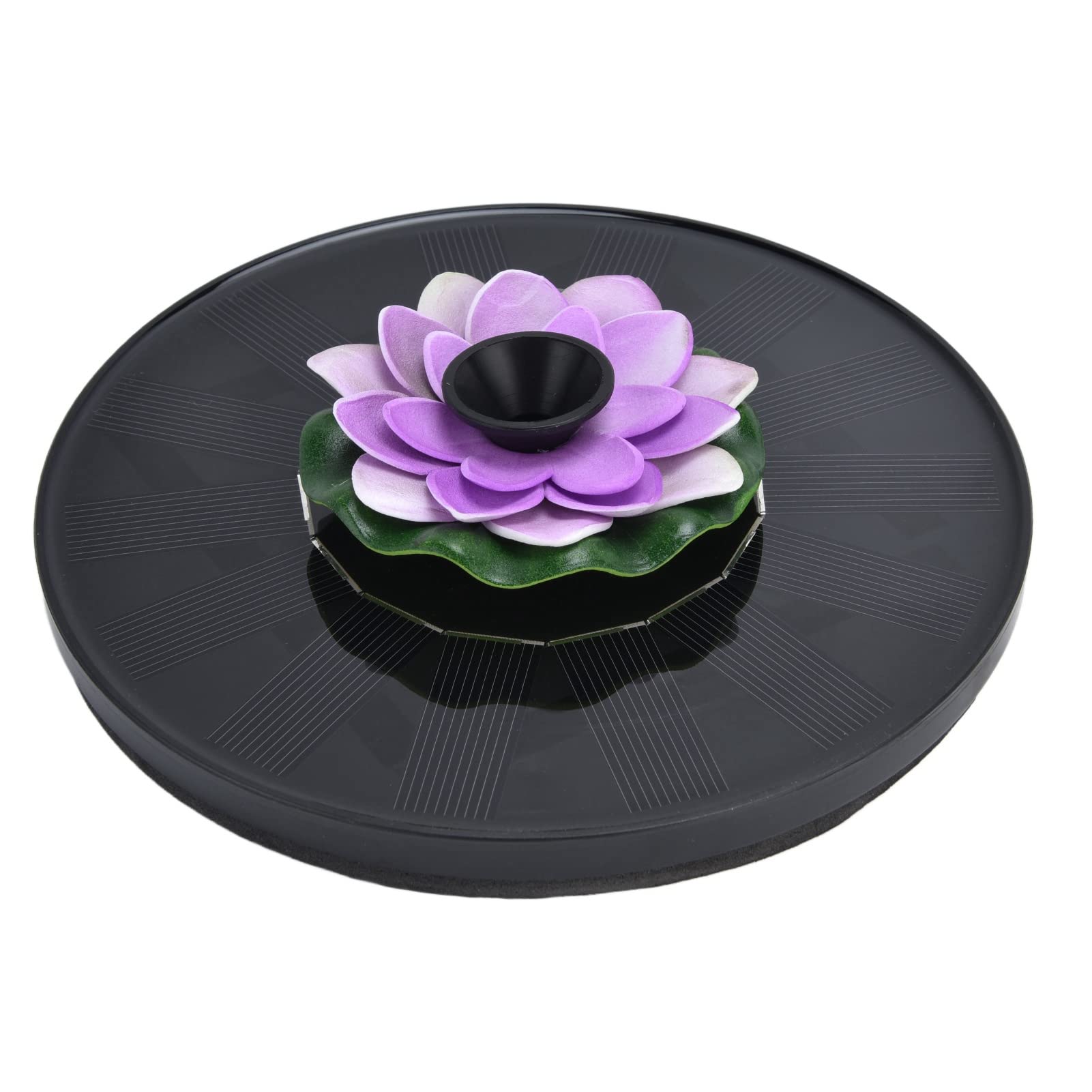 Zerodis Solar Fountain Pump,Water Lily Fountain Water Pump, Floating Mini Solar Powered Water Fountain ​for Birdbaths Garden Pond Pool Outdoor(purple)