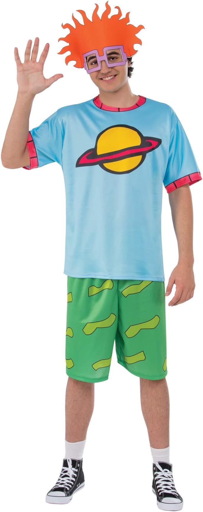 Men's Rugrats Chuckie Finster Outfit Funny Theme Party Halloween Costume