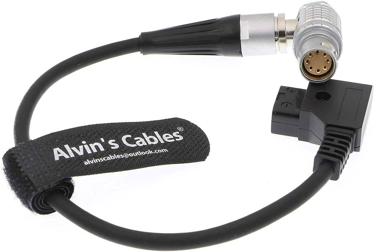 Alvin's Cables ARRI Alexa Mini D Tap to 8 Pin Female Right Angle Power Cable for ALEXA MINI Camera 25CM