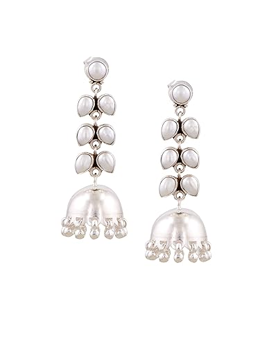 Jewels .925 Sterling Silver Jhumki Earrings for Women And Girl