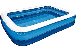 DIMAR GARDEN Inflatable Rectangular Swimming Pool for Kids or Adults (Max 79x59x203 Inch)