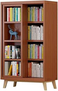 Jcnfa-Estante Estante para Libros Librería con Puertas Correderas